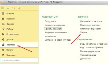 Табели УНФ